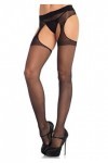 Leg Avenue Model 1901 Collant Jarretelle Taille Unique Noir