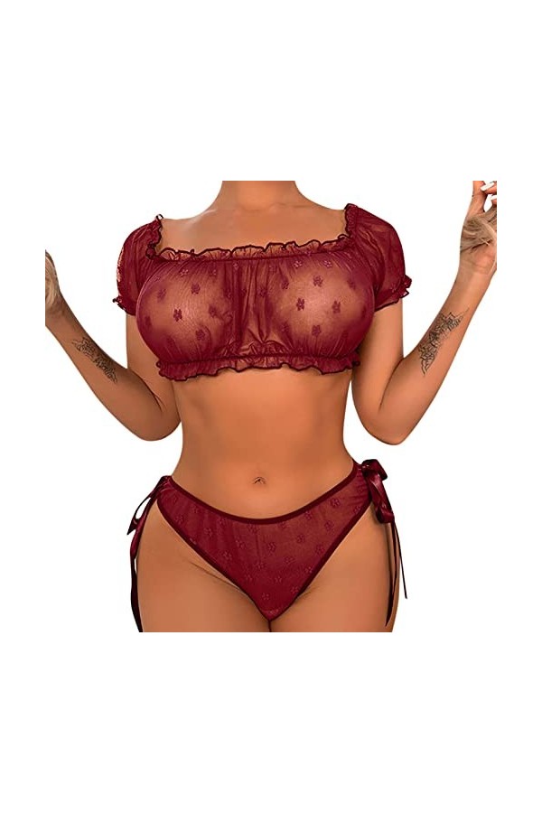 lingerie sexy costume femme sexy décolleté en V profond lingerie sexy ensemble vernis lingerie femme lingerie sexy élégante f