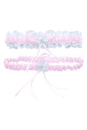 Fulidngzg Jarretière de mariage bleue élégante - Jarretière de mariage - Jarretière de mariée en dentelle avec nœud en satin 