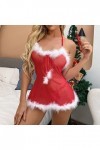 Lingerie Femme Sexy Ensemble Homme Sexy Hot y*2*k de Noël pour Femmes Hang Neck Strappy Jupe Sexy Pyjamas Fun Underwear Body 