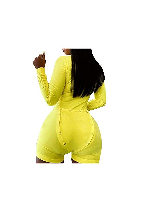 Ncenglings Sexy Chic Combinaison boutonnée pour Femme Adulte Combinaison boutonnée à Fonctionnel pour Femme Pyjama Sexy Ensem