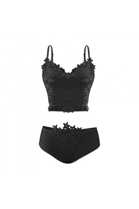 Lingerie Sexy Femme Ensemble de Deux pièces de sous-vêtements Sexy pour Femmes Ensemble de Soutien-Gorge Sexy en Dentelle Dos