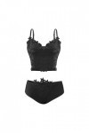 Lingerie Sexy Femme Ensemble de Deux pièces de sous-vêtements Sexy pour Femmes Ensemble de Soutien-Gorge Sexy en Dentelle Dos