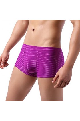 String Homme Sexy Hot Dentelle Slips Boxer Taille Boxer Sous-vêtements bas rayures pour hommes reliefs mode couleur tendance 
