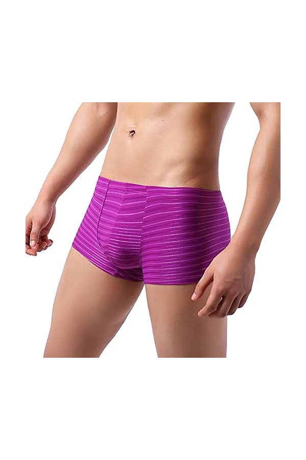 String Homme Sexy Hot Dentelle Slips Boxer Taille Boxer Sous-vêtements bas rayures pour hommes reliefs mode couleur tendance 