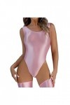 Lingerie Sexy Femme Body et Combinaison Maillot de Bain Mince Transparent Brillant pour Femmes vêtements à Fourche Haute Haut