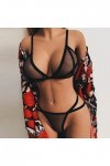 Zannycn Ensemble de lingerie sexy pour femme - Soutien-gorge et culotte - Ensemble de sous-vêtements - Licol - Lingerie flirt