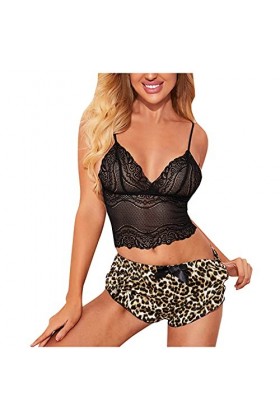 sous-Vetements Femme Sexy Ensemble Soutien Gorge et String 2 Pièce Lingerie Sexy Ensemble Erotique Vêtements De Nuit Dentelle