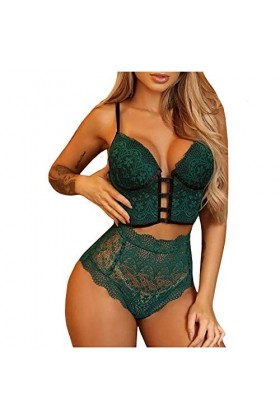 Lingerie Sexy Ensemble Femme 2 Pièce Ensemble Soutien Gorge et String Erotique Vêtements De Nuit Dentelle sous-Vetements Sexy