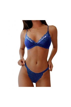 Vêtements De Nuit Femme Sexy Ensemble Soutien Gorge et String Dentelle sous-Vetements Erotique Lingerie Sexy Ensemble 2 Pièce