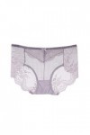 Mesdames Nouvelle Sexy Dentelle Mi-Taille Culotte Maille Coton Entrejambe Culotte Lingerie Body Sexy Grey, M 