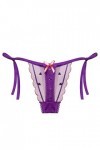 UOWEG Sexy Femmes sous-vêtements Culottes Thong Thong Dames en Dentelle Lingerie Antigel Purple, One Size 