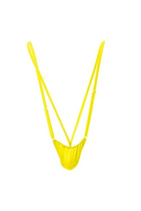 Homme String Maillot de Bain Tenue Hommes Jaune