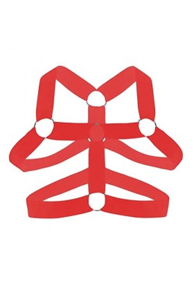 DGKaxiyaHM Jockstrap Demi-Harnais pour Hommes Sexy Body Poitrine O Ring Bandage Lingerie Costume de Clubwear de Body de Lutte