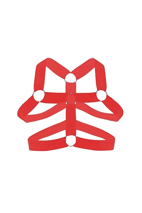 DGKaxiyaHM Jockstrap Demi-Harnais pour Hommes Sexy Body Poitrine O Ring Bandage Lingerie Costume de Clubwear de Body de Lutte