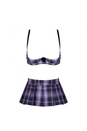 Alvivi Lingerie Femme Sexy Érotique Nuisette Uniforme Écolière Scolaire Costume Cosplay Schoolgirl Soutien Gorge Redresse-Sei