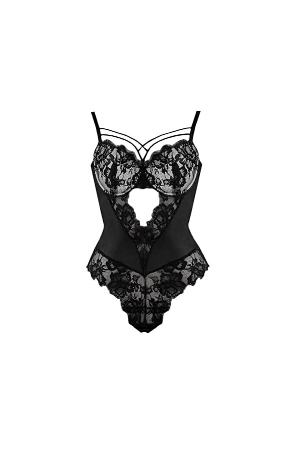 Générique Body en Dentelle pour Femme - Top Femme Sexy Sexy Ouverte Vetements De Nuit Tenue Sexy Chic ÉRotique Lingerie avec 