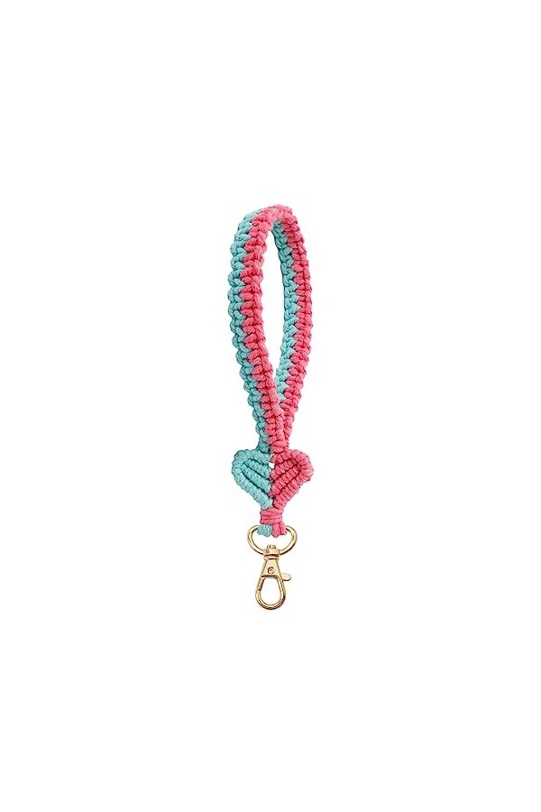 FUZYXIH Joli bracelet porte-clés avec cœur coloré pour voiture, moto, pendentif, décoration, cadeau pour petite amie, porte-c