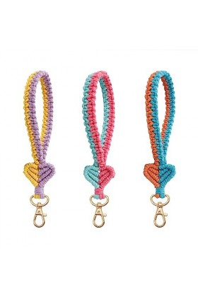 FUZYXIH Joli bracelet porte-clés avec cœur coloré pour voiture, moto, pendentif, décoration, cadeau pour petite amie, porte-c