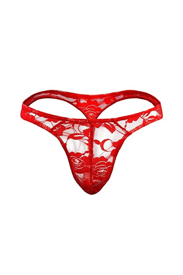 LKRSEEF Transparent String Gay Erotique Cosplay sous Vetement Sissy Bretelle Travesti Jockstrap Corset Tenue Ouvert Bondage S