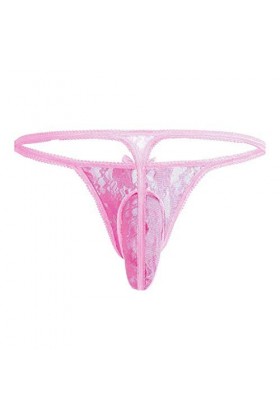 LKRSEEF Erotique Culotte Homme Adulte Corset Transparent Bondage Coquin Bretelle Travesti Jockstrap Chic Tenue Dentelle Slip 