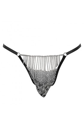 LKRSEEF Bretelle String Homme Sexy Hot Chic Slip Crossdresser Erotique Cosplay Shorty Transparent sous Vetement Ouvert Bondag