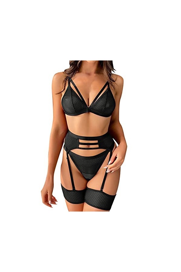 Lingerie Femme Sexy Ensemble Homme Sexy Hot y*2k Sexy Sheer Mesh Pyjamas Lingerie Ensemble Taille Haute Vêtements De Nuit Sou