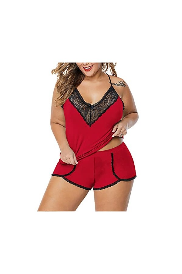 Pyjama Muslin Deux pièces Sexy Femmes racées Dentelle sous-vêtements Underwire Nightdress Lingerie Sleepwear Déguisement Sexy