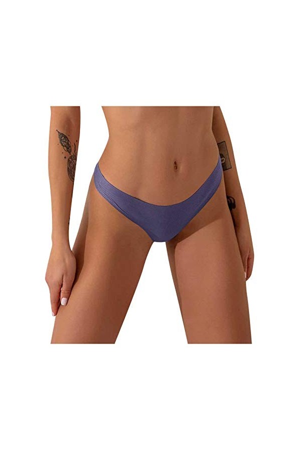 UOWEG Sexy sous-vêtements Couleur Confortable Mode féminine élastique Solide Déguisement Sexy Coquine Blue, XS 