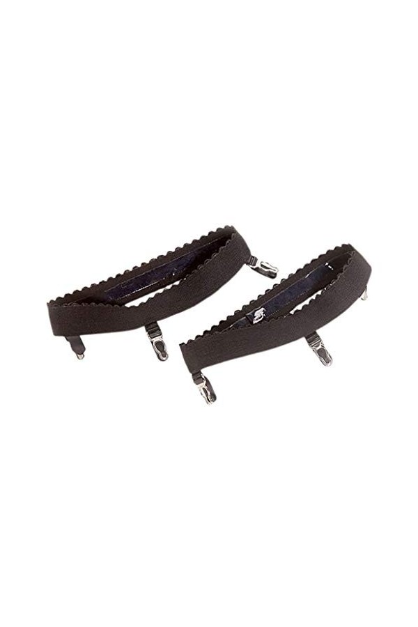 Lot de 2 jarretelles sexy élastiques antidérapantes pour femme avec 3 clips en métal