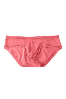 Slips Translucides pour Homme Sous-Vêtements Football Sous-Vêtements Homme, Rose, L