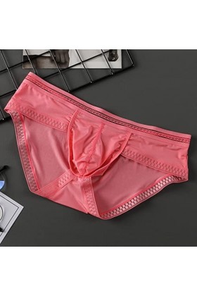 Slips Translucides pour Homme Sous-Vêtements Football Sous-Vêtements Homme, Rose, L