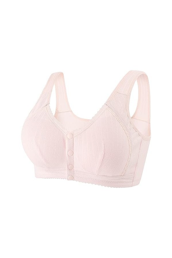 Brassière Femme Sexy Soutien-Gorge en Coton Confortable et Sexy pour Personnes Âgées avec Bretelles Réglables