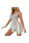 Lingerie Femme Nuisette Ouverte Babydoll Erotisme Harness Mini Robe Sissy Érotique Chemise Dentelle Erothique Ensemble See Th