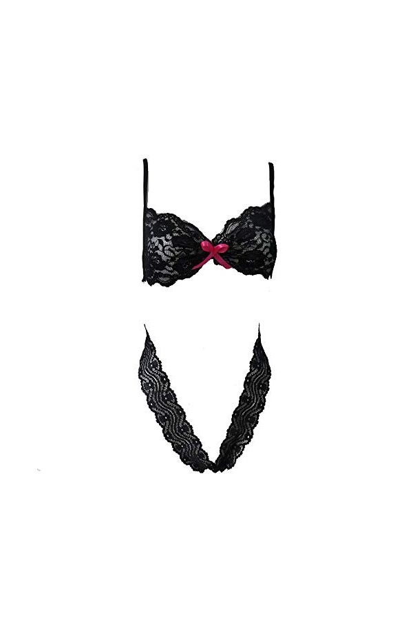 Luckywaqng Sous-vêtements - Combinaison sexy pour femme - Lingerie sexy - Combinaison complète, Noir , XL