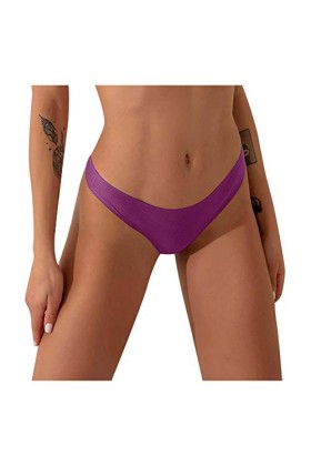 UOWEG Sexy sous-vêtements Couleur Confortable Mode féminine élastique Solide Déguisement Sexy Coquine Purple, XS 