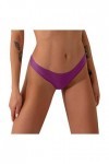 UOWEG Sexy sous-vêtements Couleur Confortable Mode féminine élastique Solide Déguisement Sexy Coquine Purple, XS 