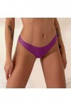 UOWEG Sexy sous-vêtements Couleur Confortable Mode féminine élastique Solide Déguisement Sexy Coquine Purple, XS 