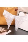 UOWEG Culotte sous-vêtements Ouverture Entrejambe Dentelle Taille Basse Culotte Femmes Sexy Implicite Lingerie White, One Si