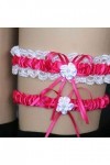 Lidahaotin 2pcs de mariée en Dentelle jarretières Set Femmes Filles élastique Floral Bow Ceintures Leg Jarretière Anneau Leg 
