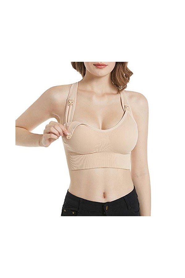 TDEOK Lingerie de charme grandes tailles mince grande couleur une pièce femmes lingerie mariage, marron, L