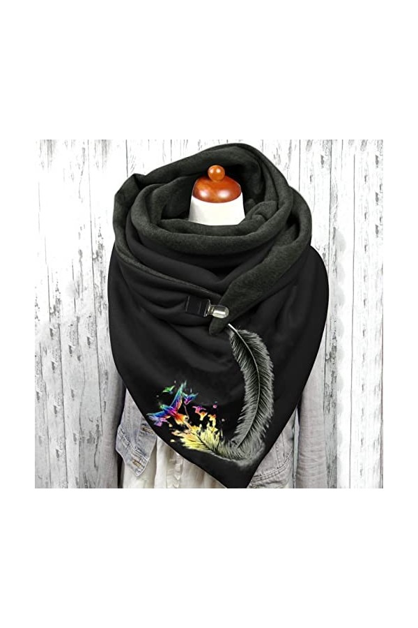 Sweatshirts & Sweat à capuche Écharpe chaude avec boutons Echarpe pied-de-poule, a, taille unique