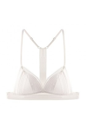 Combinaison ultra fine sexy en maille avec bretelles transparentes et lingerie sexy demi-bonnet, Blanc., M