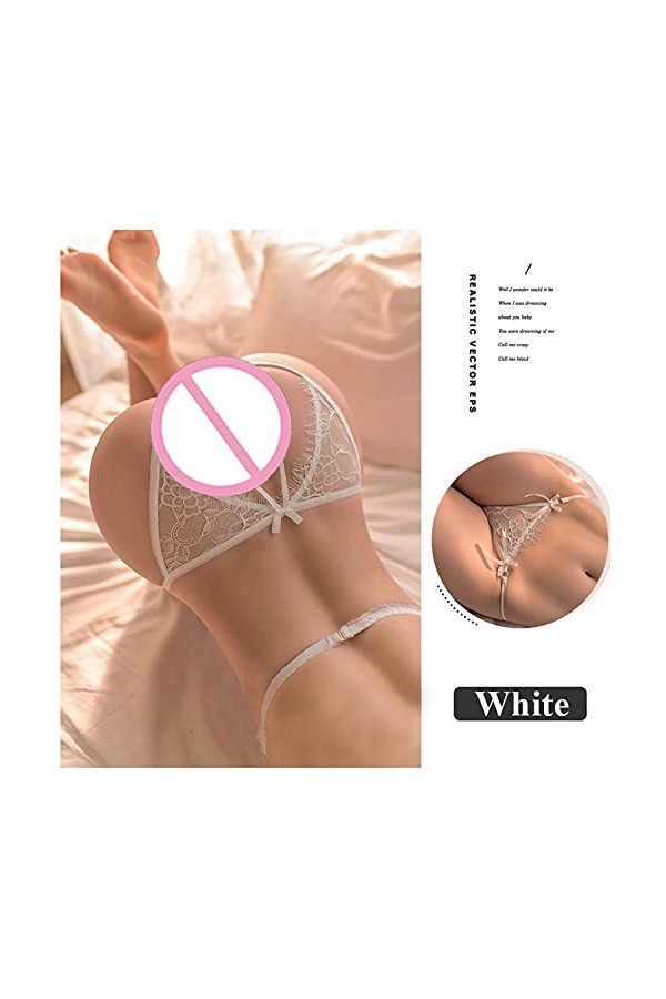 UOWEG T-Back Solide sous-vêtements Lingerie G-String Culottes Sexy Lingerie Sexy Solde White, One Size 
