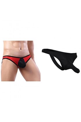 Junhasgood Grands sous-vêtements pour Hommes sous-vêtements pour Hommes Fashion Low Rise Sexy Trend Sharp and Interesting Dou