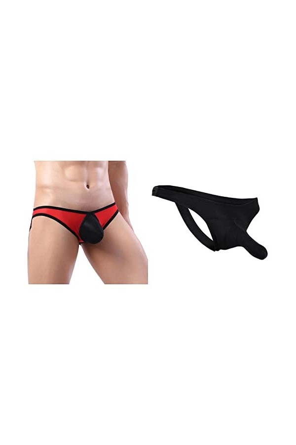 Junhasgood Grands sous-vêtements pour Hommes sous-vêtements pour Hommes Fashion Low Rise Sexy Trend Sharp and Interesting Dou