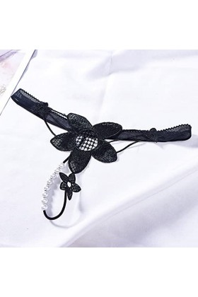 Dorjuli Culotte sexy en dentelle pour femme - Culotte à taille large - Lingerie classique - Transparent - Confortable - Coton