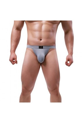 Junhasgood Culottes de Mode Masculine Culottes Sexy Ride Up Briefs Underwear Pant sous-vêtements De Samouraï Grey, XXL 