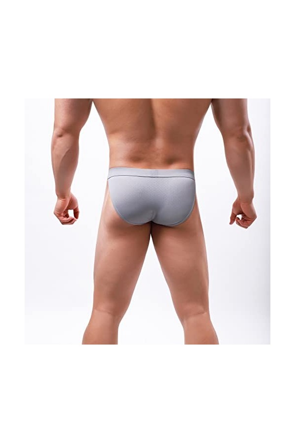 Junhasgood Culottes de Mode Masculine Culottes Sexy Ride Up Briefs Underwear Pant sous-vêtements De Samouraï Grey, XXL 