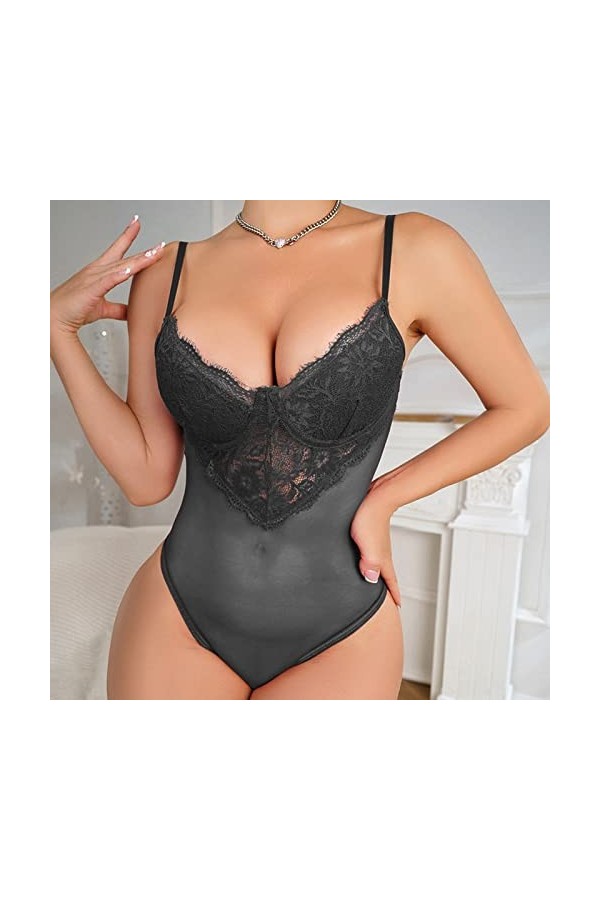 Nuisette Sexy Femme Érotique Slutty Hot Lingerie See Through Dentelle Harnais Robe Sexy Hot Mini Short Coquine Nuisette Mini 